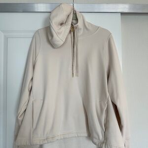 Athleta Cozy Karma Lined 1/4 Zip Hoodie with pockets & thumbholes | Sz 1X